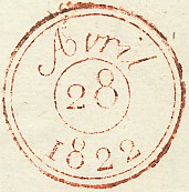 Timbre à date à 3 cercles