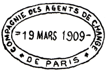 COMPAGNIE DES AGENTS DE CHANGE / * DE PARIS * / 