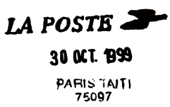 LA POSTE / PARIS TAITI / 