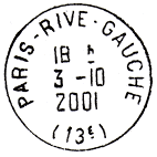 Timbre  date avec mention : PARIS-RIVE-GAUCHE / (13E) / 