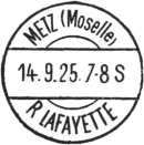 Les timbres  date des oblitrations mcaniques - Machine de provenance allemande