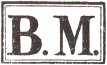 Lettres BM (boites mobile) dans un rectangle / 