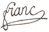 Marque avec mention FRANC en cursive / 