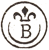 Marque circulaire avec lys et lettre B de Bordeaux / 