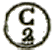 Marque circulaire avec petite lettre et chiffre