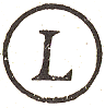 Marque circulaire de Lyon avec lettre L