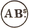 Marque circulaire de petite taille avec mention ABs (ABONNEMENTS)