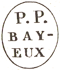 Marque de port pay de Bayeux avec mention : P.P. BAY  - EUX