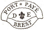 Marque de port pay de Brest : PORT PAYE BREST D E / 
