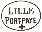 Marque de port pay de Lille avec mention LILLE PORT.PAYE et fleur de Lys