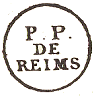 Marque de port pay de Reims avec mention : P.P. DE REIMS / 