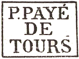 Marque de port pay de Tours avec mention : P. PAYE DE TOURS