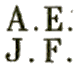 Marque linaire avec AEJF sur deux lignes