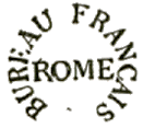 Marque linéaire circulaire avec mention : BUREAU FRANCAIS ROME