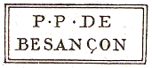 Marque linaire de port pay de Besanon avec mention : P.P. DE BESANCON