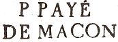 Marque linaire de port pay de Macon avec mention : P PAYE DE MACON / 