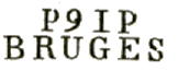 Marque linaire avec dpartement entre deux lettres P et Ville
