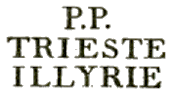 Marque linaire avec lettres PP, ville et province