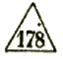 Marque triangulaire de facteur avec chiffre