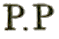 Petite marque linaire avec lettres PP