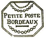 Petite Poste de Bordeaux - Marque encadrée guirlandes non nouées