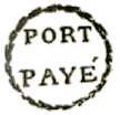 Petite Poste de Lyon - Marque circulaire orne avec mention : PORT PAYE / 
