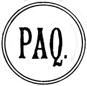 Marque circulaire avec mention  : PAQ. (PAQUEBOT) / 