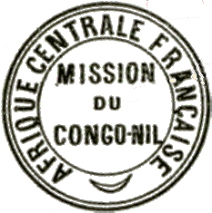 Timbre avec mention : AFRIQUE CENTRALE FRANCAISE MISSION DU CONGO-NIL / 