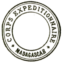 Timbre grand format avec mention : CORPS EXPEDITIONNAIRE DE MADAGASCAR / 