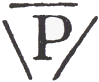 Le timbre P dans un triangle ouvert / 
