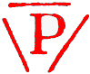 Le timbre P dans un triangle ouvert