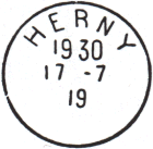 Timbre  date sans nom de dpartement (1919-1920)