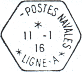 Timbre à date octogonal de la poste navale