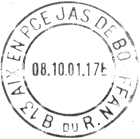 Les timbres à date des oblitérations mécaniques - Timbre à date double cercle plein
