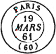 Oblitration de Janvier 1849 - Timbre  date Paris 60 / 