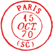 Le timbre à date avec mention : PARIS SC