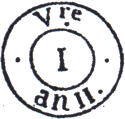 Timbre  date type III de 1802