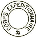 Timbre  date avec mention : CORPS EXPEDITIONNAIRE et croix
