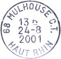 Les timbres  date des oblitrations mcaniques - Timbre  date avec mention CT (Centre de Tri)