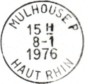 Les timbres  date des oblitrations mcaniques - Timbre  date avec dpartement en lettres