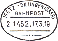 Timbre  date allemand rcupr (1918-1919)