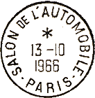 Timbre  date au type A7 avec mention ; SALON DE L'AUTOMOBILE / - PARIS -