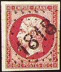 Les essais de losange gros chiffres de 1862 / 