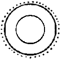 Cercle avec pointills + deux cercles plein / 
