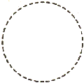 Cercle avec tirets / 