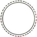 Cercle avec tirets + cercle plein / 