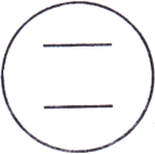 Cercle et deux barres / 