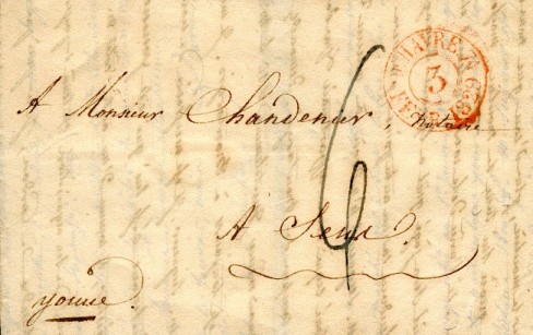 Essais de timbre à date de 1829