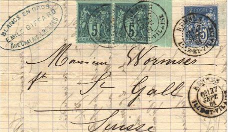 Timbre à date au type 18