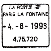 LA POSTE / PARIS LA FONTAINE / 